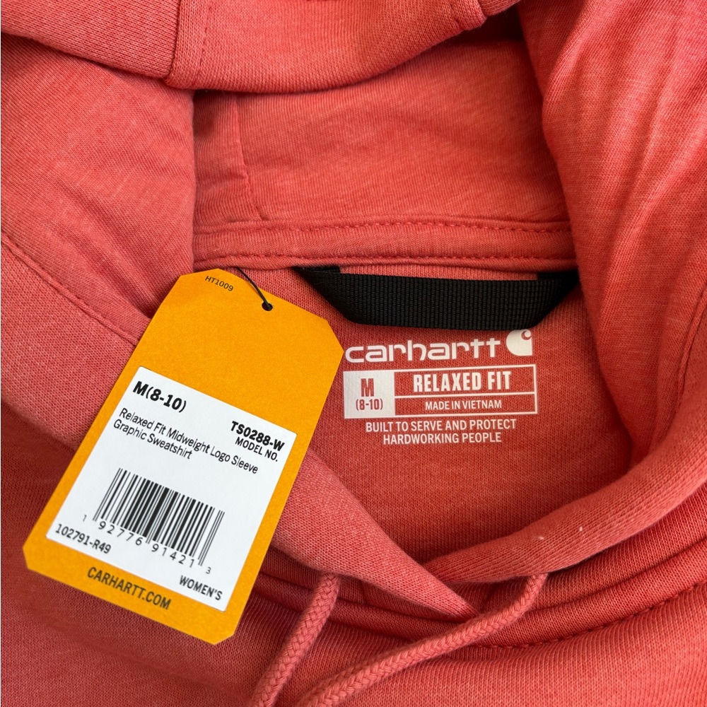 NWT! Carhartt Coral Hoodie - Picture 4 of 4